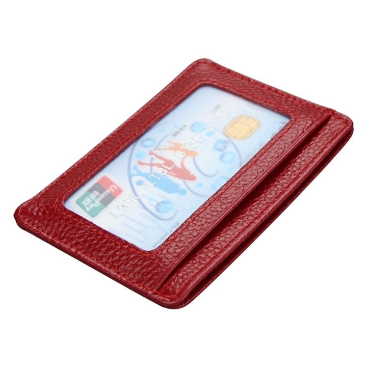 KB37 Antimagnetic RFID Litchi Texture Leather Card Holder Wallet Billfold for Men and Women (Purplish Red) - Antimagnetic RFID Package by PMC TechLife | Online Shopping South Africa | PMC TechLife | Buy Now Pay Later Mobicred