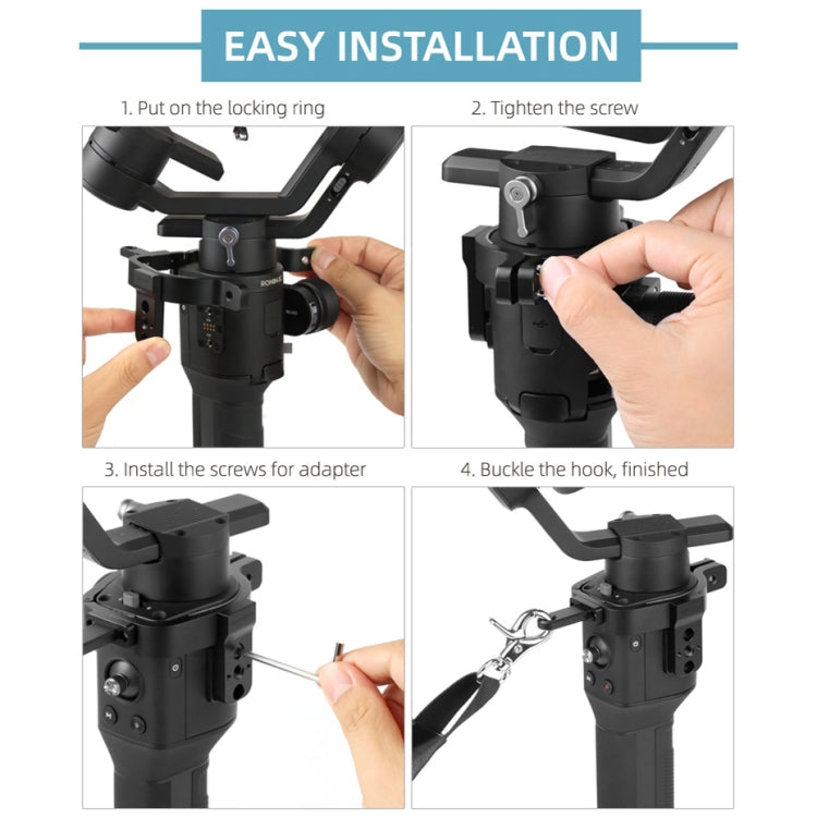Sunnylife RO-Q9228 Handheld Gimbal Special Lanyard Shoulder Strap + Fixed Ring Hang Buckle for DJI RONIN-SC - free shipping - PMC TechLife - Order now!
