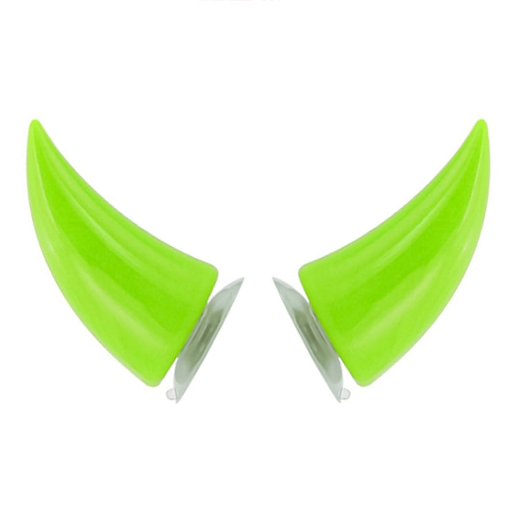 2 PCS Motorcycle Helmet Devil Decoration Motorbike Helmet Suction Cups Horns Decoration Headwear Sucker(Fluorescent Green) - Ornamental Parts by PMC TechLife | Online Shopping South Africa | PMC TechLife | Buy Now Pay Later Mobicred