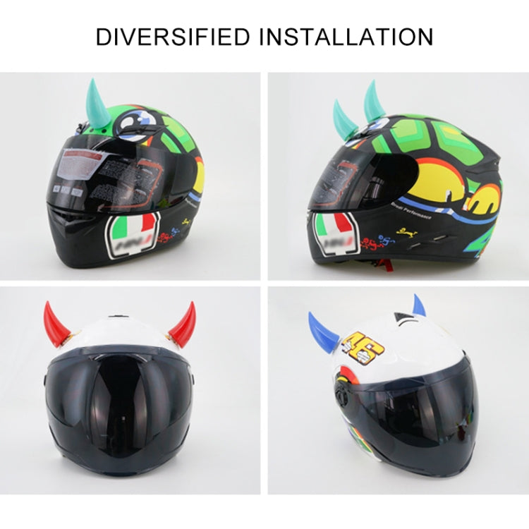 2 PCS Motorcycle Helmet Devil Decoration Motorbike Helmet Suction Cups Horns Decoration Headwear Sucker(Fluorescent Green) - Ornamental Parts by PMC TechLife | Online Shopping South Africa | PMC TechLife | Buy Now Pay Later Mobicred