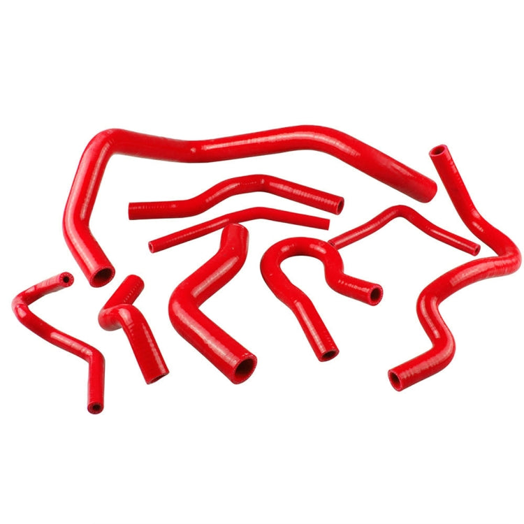 9 PCS Auto Silicone Radiator Hose Kit for Honda Civic D15 D16 EG EK 1992-2000(Red) - Engine Fittings by PMC TechLife | Online Shopping South Africa | PMC TechLife