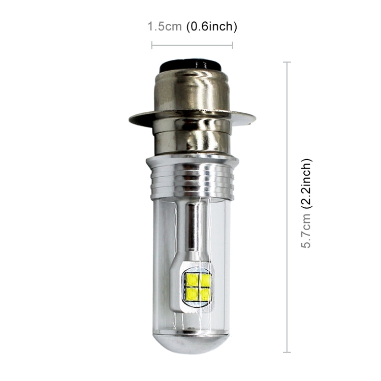 Motorcycle Headlights 750LM 6000K White H6M/P15D 40W 8-LED Bulbs, DC 12-24V - free shipping - PMC TechLife - Order now!