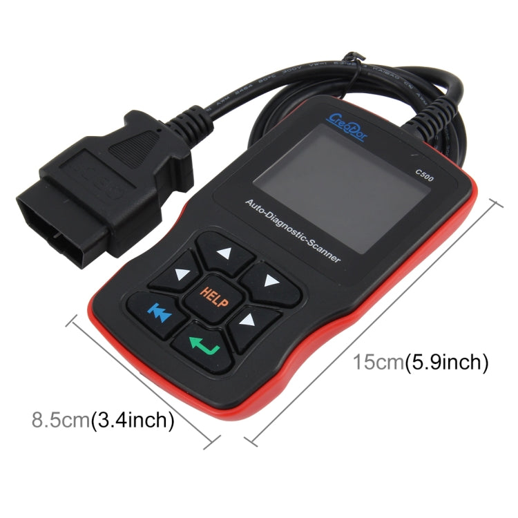 C500 Code Scanner 320*240 Pixel Display Car Scanner  Fault Code Reader Scanner Update Online Automotive Diagnostic Tool, Support SD card - Code Readers & Scan Tools by PMC TechLife | Online Shopping South Africa | PMC TechLife