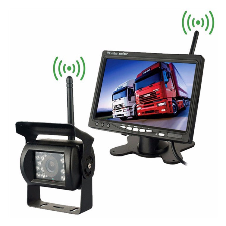 PZ607-W Wireless Vehicle Truck Backup Camera and Monitor Infrared Night Vision Rear View Camera with 7 inch HD Monitor for RV Trailer - Rear View Cameras by PMC TechLife | Online Shopping South Africa | PMC TechLife | Buy Now Pay Later Mobicred