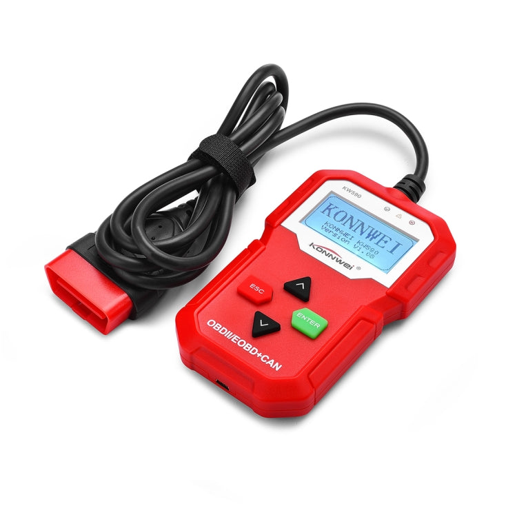KONNWEI KW590 Mini OBDII Car Auto Diagnostic Scan Tools Auto Scan Adapter Scan Tool (Can Only Detect 12V Gasoline Car)(Red) - free shipping - PMC TechLife - Order now!