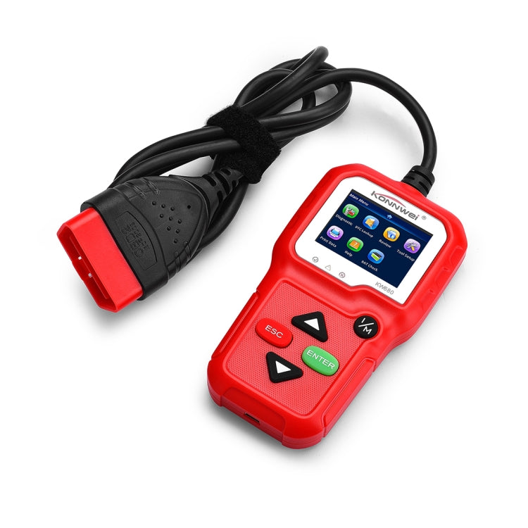 KONNWEI KW680 Mini OBDII Car Auto Diagnostic Scan Tools  Auto Scan Adapter Scan Tool (Can Detect Battery and Voltage, Only Detect 12V Gasoline Car)(Red) - free shipping - PMC TechLife - Order now!