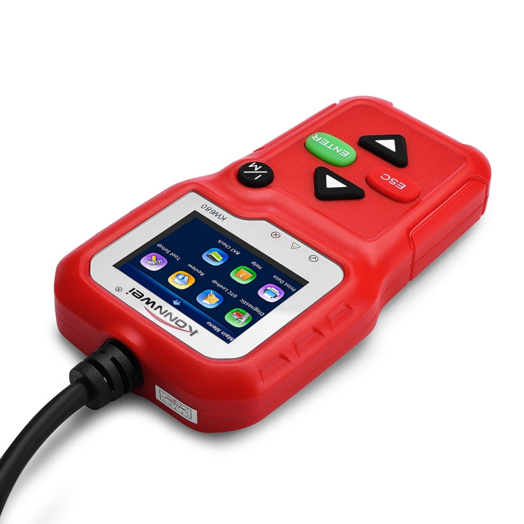 KONNWEI KW680 Mini OBDII Car Auto Diagnostic Scan Tools  Auto Scan Adapter Scan Tool (Can Detect Battery and Voltage, Only Detect 12V Gasoline Car)(Red) - free shipping - PMC TechLife - Order now!