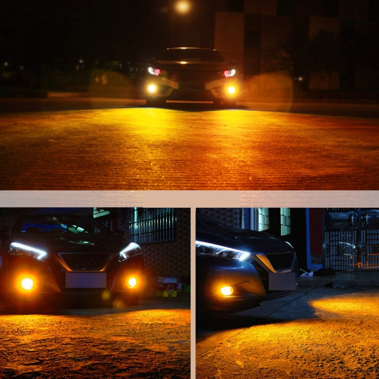 2 PCS Super Bright PSX24W DC 12V 5W 350LM Auto Car Fog Light with 16 SMD-3030 LED Bulbs Lamp, White + Yellow Light - Fog / Driving Lights by PMC TechLife | Online Shopping South Africa | PMC TechLife