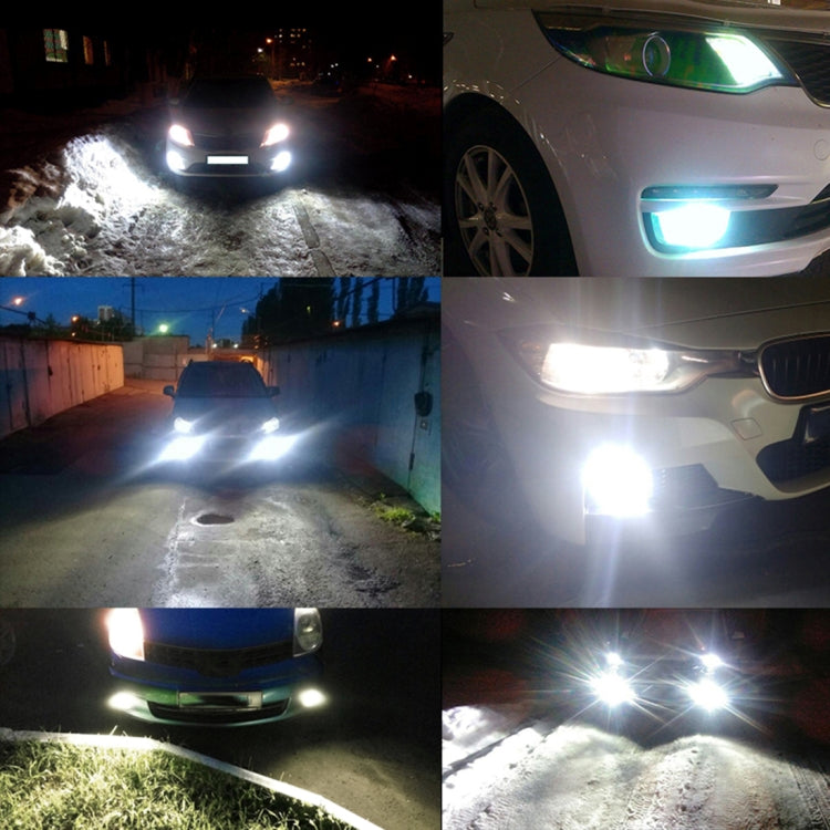 2 PCS Super Bright PSX24W DC 12V 5W 350LM Auto Car Fog Light with 16 SMD-3030 LED Bulbs Lamp, White + Yellow Light - Fog / Driving Lights by PMC TechLife | Online Shopping South Africa | PMC TechLife