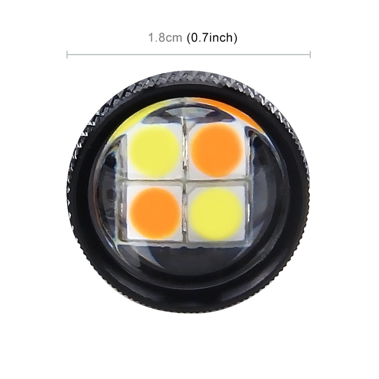 2 PCS Super Bright PSX24W DC 12V 5W 350LM Auto Car Fog Light with 16 SMD-3030 LED Bulbs Lamp, White + Yellow Light - Fog / Driving Lights by PMC TechLife | Online Shopping South Africa | PMC TechLife