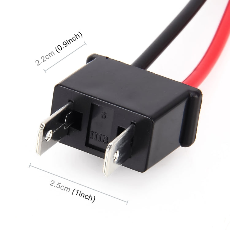 1 Pair H7 Bulb Holder Base Male Socket with Wire - Wires by PMC TechLife | Online Shopping South Africa | PMC TechLife | Buy Now Pay Later Mobicred