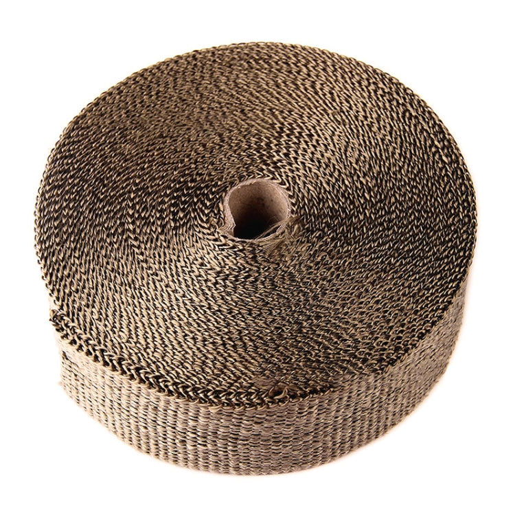 10m Titanium Gold Exhaust Wrap Auto Motor Exhaust Heat Shield Wrap Heat Resistant Wrap - Exhaust Pipes by PMC TechLife | Online Shopping South Africa | PMC TechLife