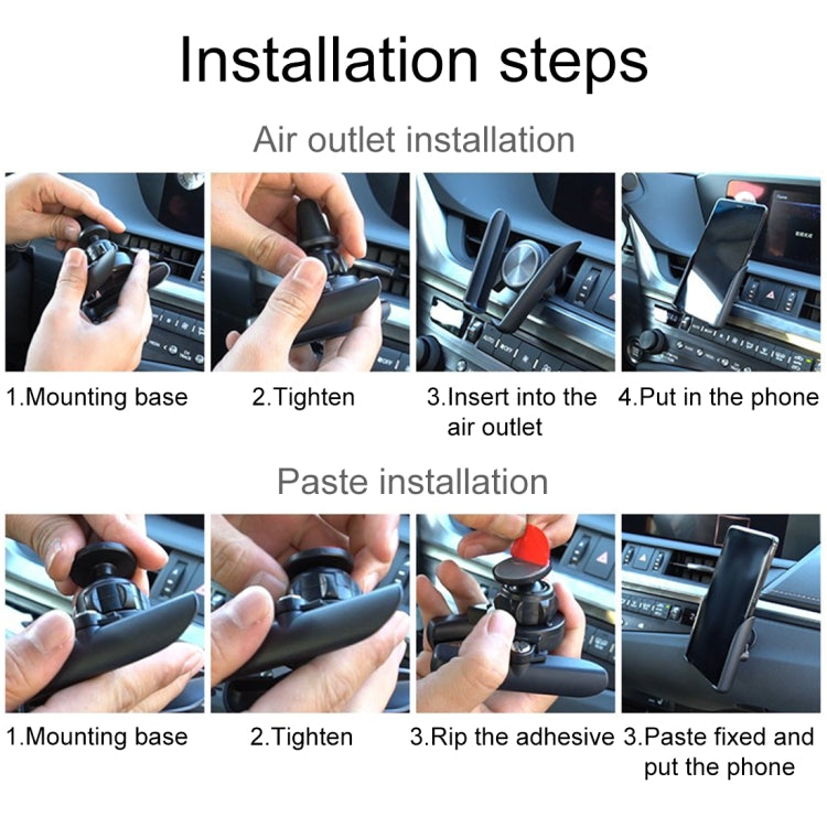 Universal Car Air Vent Mount Phone Holder Stand, Clip Width: 6-8.5cm, For iPhone, Galaxy, Sony, Lenovo, HTC, Huawei and other Smartphones (Blue) - Car Holders by PMC TechLife | Online Shopping South Africa | PMC TechLife
