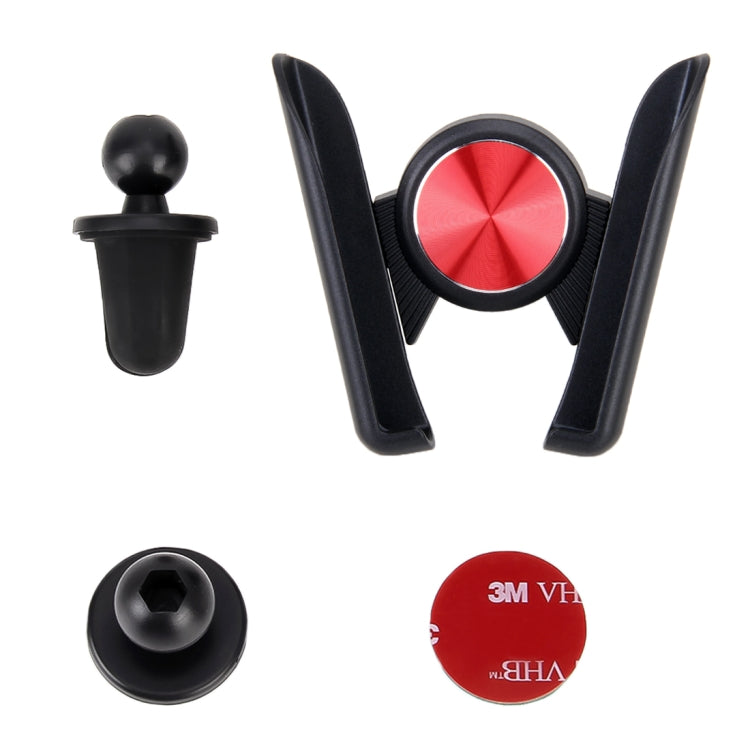 Universal Car Air Vent Mount Phone Holder Stand, Clip Width: 6-8.5cm, For iPhone, Galaxy, Sony, Lenovo, HTC, Huawei and other Smartphones (Red) - Car Holders by PMC TechLife | Online Shopping South Africa | PMC TechLife
