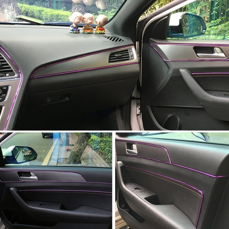 5m Flexible Trim For DIY Automobile Car Interior Moulding Trim Decorative Line Strip with Film Scraper(Purple) - free shipping - PMC TechLife - Order now!
