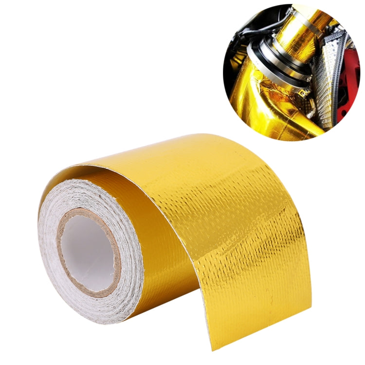 5m Exhaust Wrap Auto Motor Exhaust Heat Shield Aluminum Foil Paper Heat Resistant Wrap(Gold) - Exhaust Pipes by PMC TechLife | Online Shopping South Africa | PMC TechLife | Buy Now Pay Later Mobicred