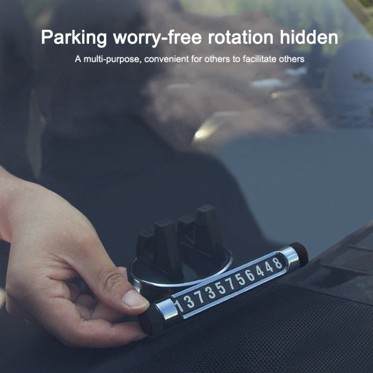 Multi-function Car Instrument Panel Mobile Phone Holder Temporary Parking Card(Black) - Car Holders by PMC TechLife | Online Shopping South Africa | PMC TechLife