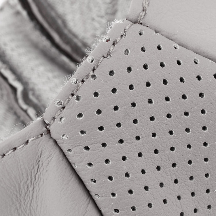 Universal Nonslip Breathable Genuine Leather Car Gear Shift Knob Cover(Grey) - free shipping - PMC TechLife - Order now!