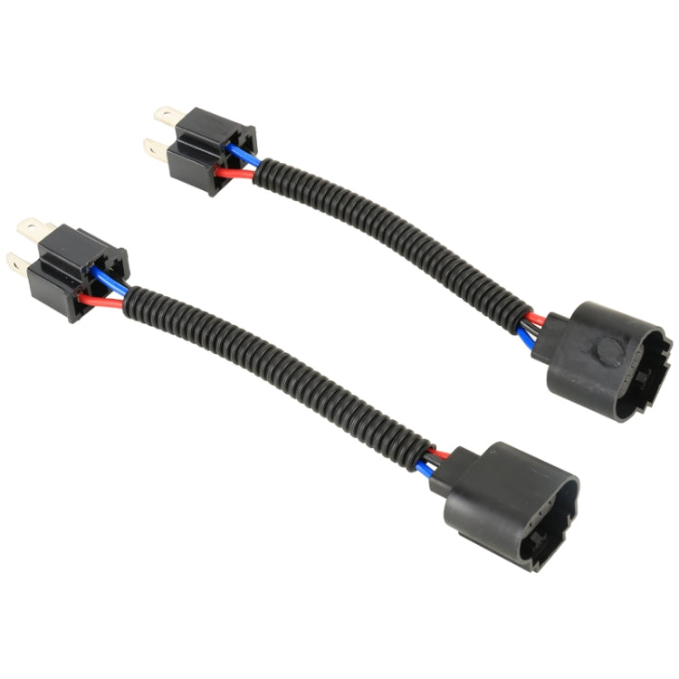 1 Pair H4 Male to H13 Female Bulb Holder Base Male Socket with Wire - Wires by PMC TechLife | Online Shopping South Africa | PMC TechLife | Buy Now Pay Later Mobicred