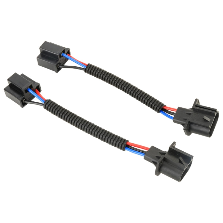 1 Pair H13 Male to H4 Female Bulb Holder Base Male Socket with Wire - free shipping - PMC TechLife - Order now!