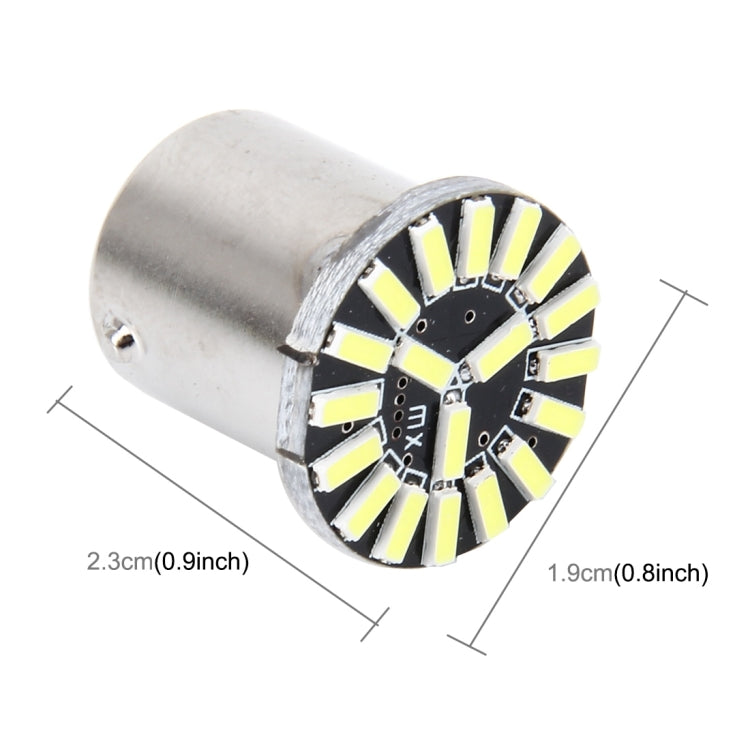 2 PCS 1156/BA15S 1W 50 LM 6000K Car AutoTurn Light with 19 SMD-4014 LED Lamps, DC 12V(White Light) - free shipping - PMC TechLife - Order now!