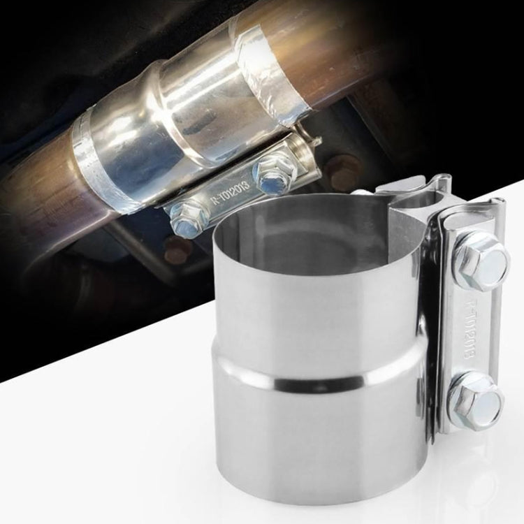 2.5 inch Car Turbo Exhaust Downpipe Stainless Steel Lap Joint Band Clamp - Booster Cable & Clip by PMC TechLife | Online Shopping South Africa | PMC TechLife