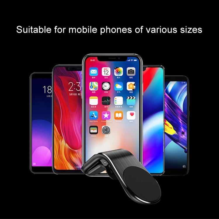 Car Metal Magnetic Air Outlet Mobile Phone Holder Bracket(Gold) - Car Holders by PMC TechLife | Online Shopping South Africa | PMC TechLife
