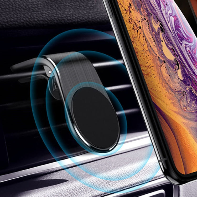 Car Metal Magnetic Air Outlet Mobile Phone Holder Bracket(Gold) - Car Holders by PMC TechLife | Online Shopping South Africa | PMC TechLife
