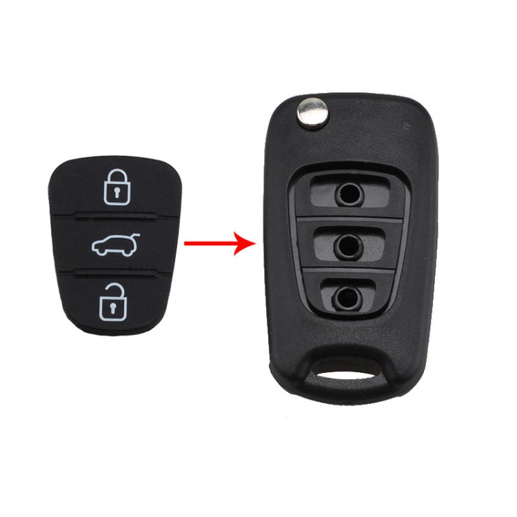 Replacement 3 Buttons Silicone Pad for Hyundai / Kia Car Key Shell, without Battery - free shipping - PMC TechLife - Order now!