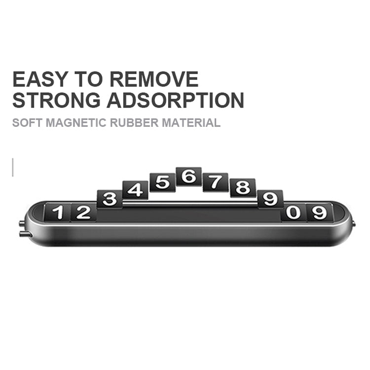 Hidden Number Metal Car Temporary Parking Number Plate Parking Card (Silver) - Parking Card by PMC TechLife | Online Shopping South Africa | PMC TechLife