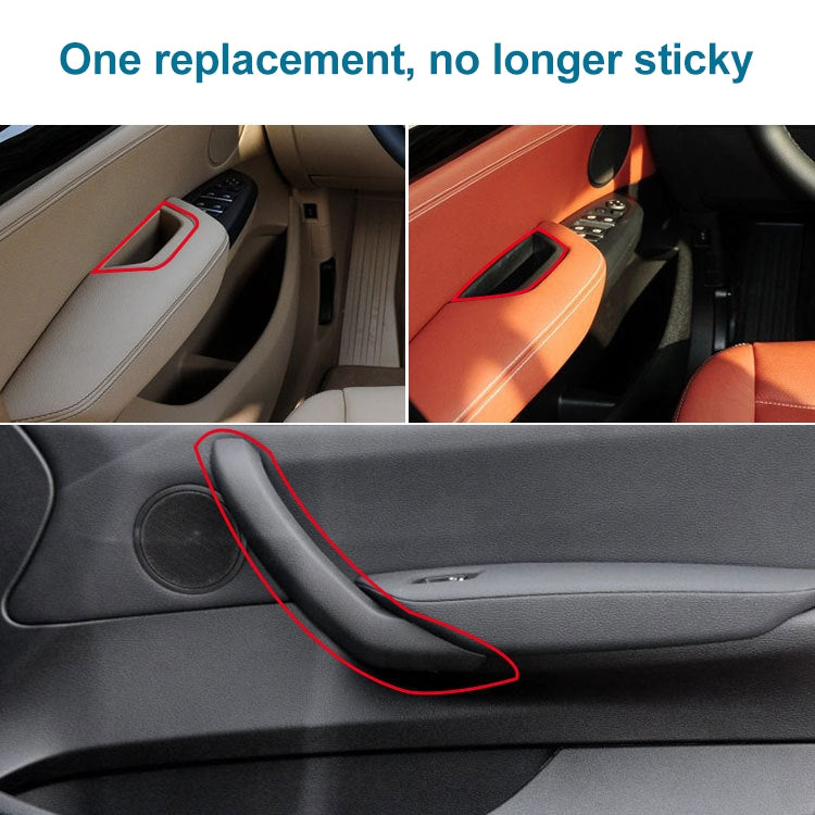 Car Front Right Inside Doors Handle Pull Trim Cover 5141 7394 519-1 for BMW X3 X4, Left Driving (Black) - Door Handles by PMC TechLife | Online Shopping South Africa | PMC TechLife