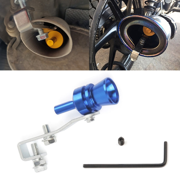 Universal Aluminum Turbo Sound Exhaust Muffler Pipe Whistle Car / Motorcycle Simulator Whistler, Size: M, Outside Diameter: 23mm(Blue) - Exhaust Pipes by PMC TechLife | Online Shopping South Africa | PMC TechLife | Buy Now Pay Later Mobicred