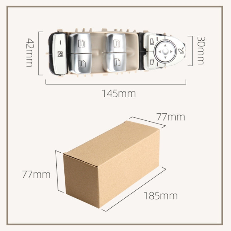 Car Auto Electronic Window Master Control Switch Button for Mercedes-Benz C Class W205 2015-2021 (Black) - Car Switches by PMC TechLife | Online Shopping South Africa | PMC TechLife