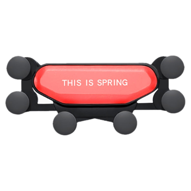 Car Air Outlet Six-claw Gravity Mobile Phone Holder Bracket (Red) - Car Holders by PMC TechLife | Online Shopping South Africa | PMC TechLife