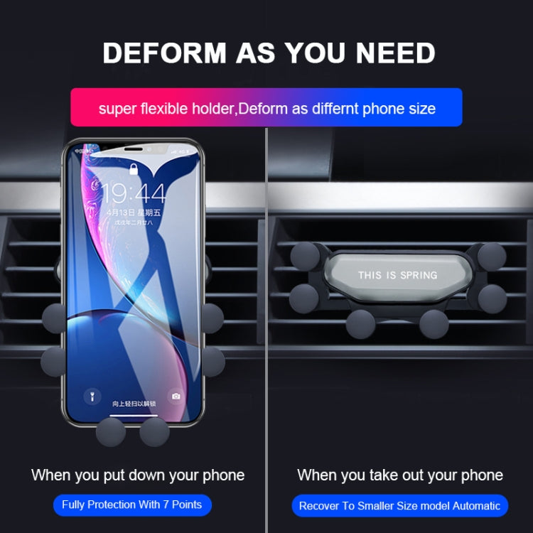 Car Air Outlet Six-claw Gravity Mobile Phone Holder Bracket (Red) - Car Holders by PMC TechLife | Online Shopping South Africa | PMC TechLife