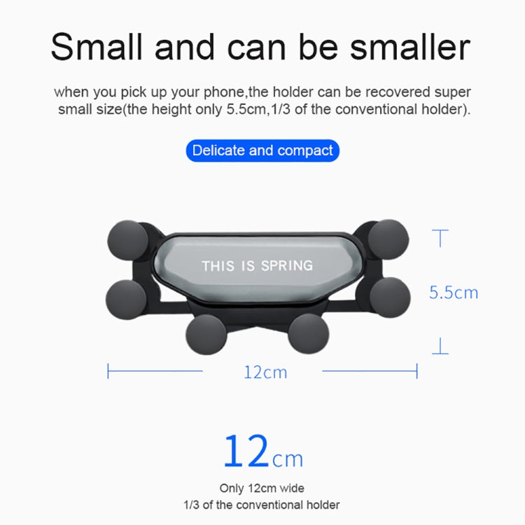 Car Air Outlet Six-claw Gravity Mobile Phone Holder Bracket (Red) - Car Holders by PMC TechLife | Online Shopping South Africa | PMC TechLife