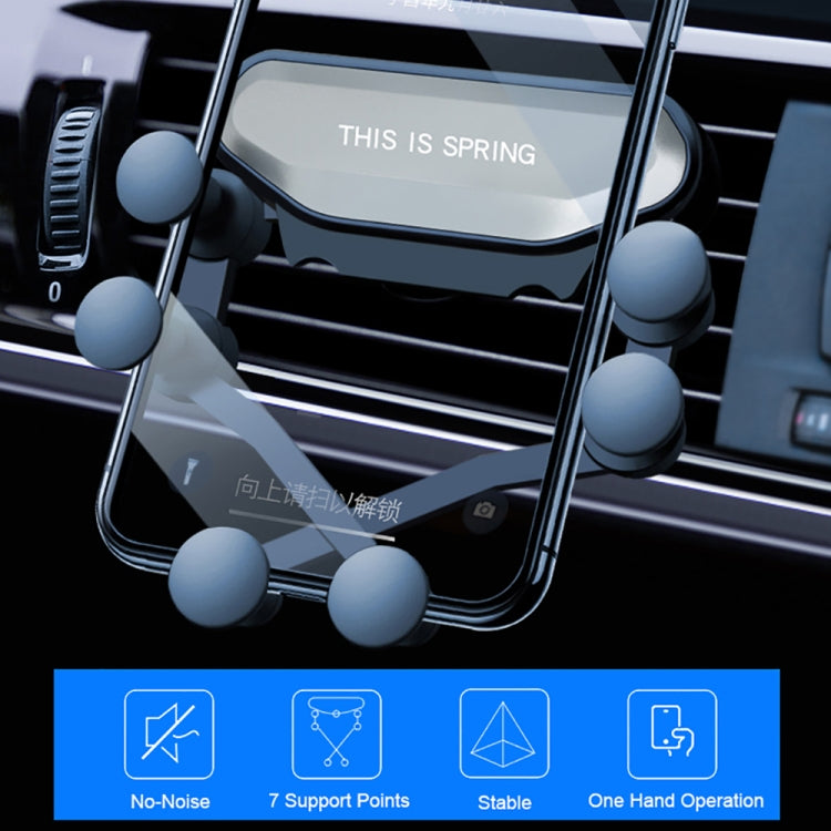 Car Air Outlet Six-claw Gravity Mobile Phone Holder Bracket (Silver) - Car Holders by PMC TechLife | Online Shopping South Africa | PMC TechLife