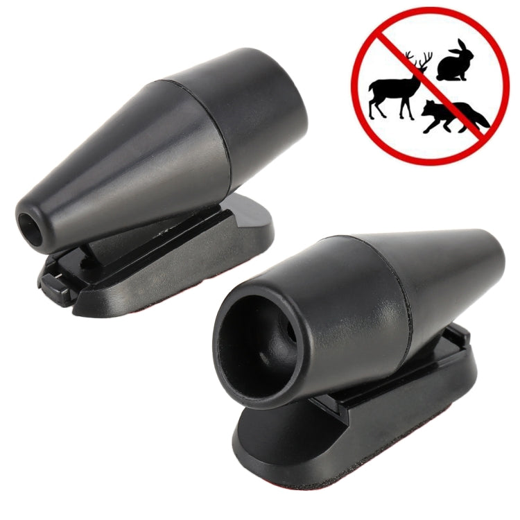 Pair Car ABS Deer Alert Sound Alarm Ultrasonic Wind Power Animal Repeller(Black) - Others by PMC TechLife | Online Shopping South Africa | PMC TechLife | Buy Now Pay Later Mobicred