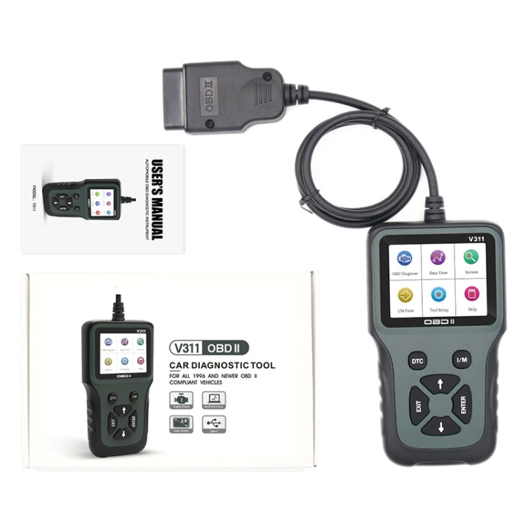 V311 OBD2 Scanner Color Screen Car Fault Detector 8 ~ 36V, Supports Chinese/English/French/German - Code Readers & Scan Tools by PMC TechLife | Online Shopping South Africa | PMC TechLife
