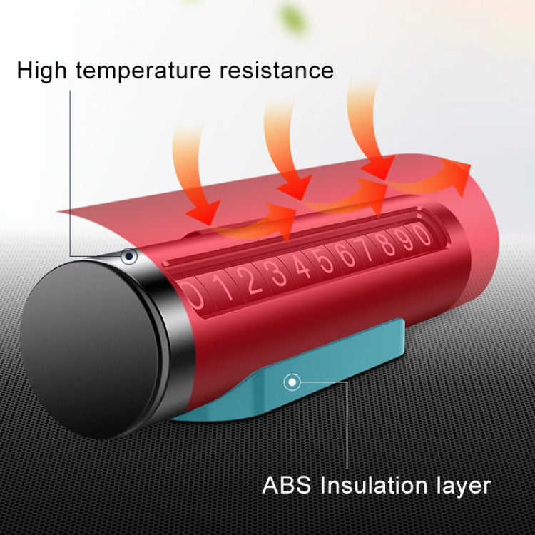 Car Metal Roller Creative Temporary Parking Card Parking Number Card (Silver Grey) - free shipping - PMC TechLife - Order now!