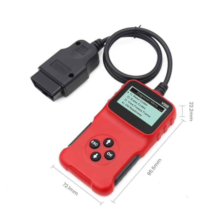 V309 Car Portable OBD2 Scanner Car Diagnostic Tool OBD 2 Automotive Scanner OBD Code Reader - Code Readers & Scan Tools by PMC TechLife | Online Shopping South Africa | PMC TechLife