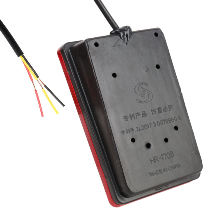 DC12V 1W Car Square Highlight Brake Lights Reversing Light with 15LEDs SMD-3528 (Red) - Brake Lights by PMC TechLife | Online Shopping South Africa | PMC TechLife