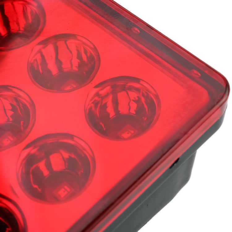 DC12V 1W Car Square Highlight Brake Lights Reversing Light with 15LEDs SMD-3528 (Red) - Brake Lights by PMC TechLife | Online Shopping South Africa | PMC TechLife