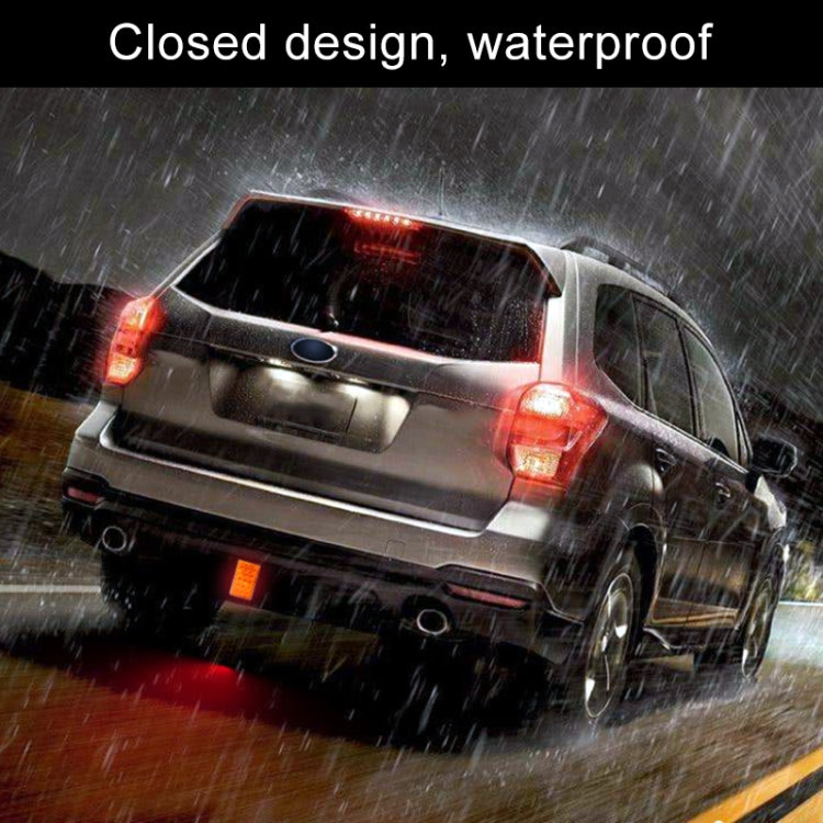 DC12V 1W Car Square Highlight Brake Lights Reversing Light with 15LEDs SMD-3528 (Red) - Brake Lights by PMC TechLife | Online Shopping South Africa | PMC TechLife