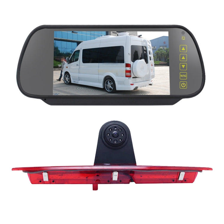 PZ466 Car Waterproof 170 Degree Brake Light View Camera + 7 inch Rearview Monitor for Ford Transit 2014-2015 - Rear View Cameras by PMC TechLife | Online Shopping South Africa | PMC TechLife