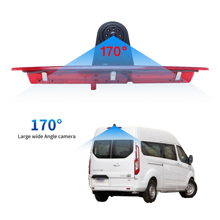 PZ466 Car Waterproof 170 Degree Brake Light View Camera + 7 inch Rearview Monitor for Ford Transit 2014-2015 - Rear View Cameras by PMC TechLife | Online Shopping South Africa | PMC TechLife