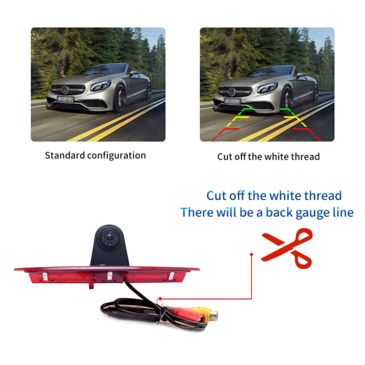 PZ466 Car Waterproof 170 Degree Brake Light View Camera + 7 inch Rearview Monitor for Ford Transit 2014-2015 - Rear View Cameras by PMC TechLife | Online Shopping South Africa | PMC TechLife