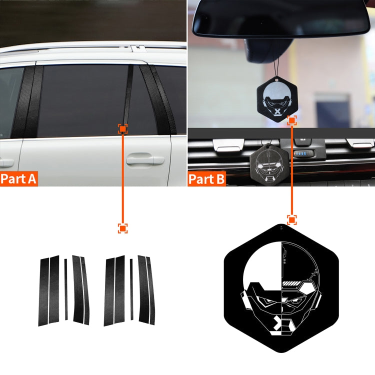 10 in 1 Car Carbon Fiber Door and Window Pillar Decorative Sticker for Volvo XC90 2003-2014, Left and Right Drive Universal - Decorative Strip by PMC TechLife | Online Shopping South Africa | PMC TechLife