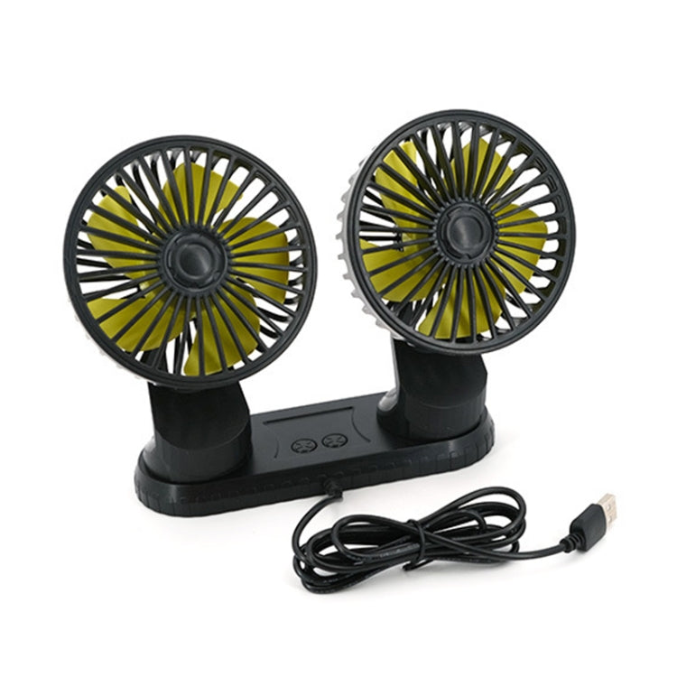 F404 Car Center Console USB Dual-head Electric Cooling Fan with Aromatherapy - free shipping - PMC TechLife - Order now!