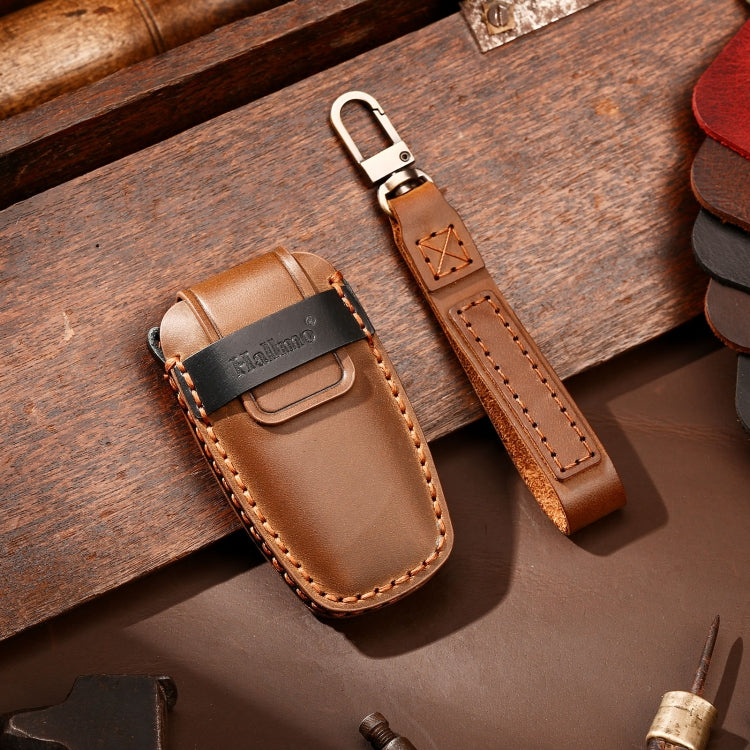 Hallmo Car Cowhide Leather Key Protective Cover Key Case for Haval H6(Brown) - free shipping - PMC TechLife - Order now!